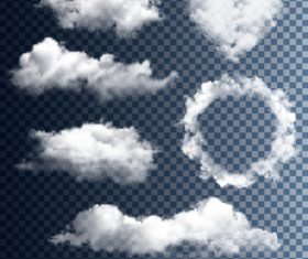 Realistic clouds illustration vectors set 05