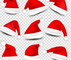Red christmas headdress illustration vector 01
