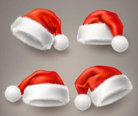 Red christmas headdress illustration vector 02