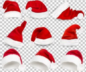 Red christmas headdress illustration vector 03