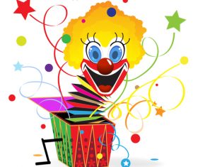 Red haired circus clown vector