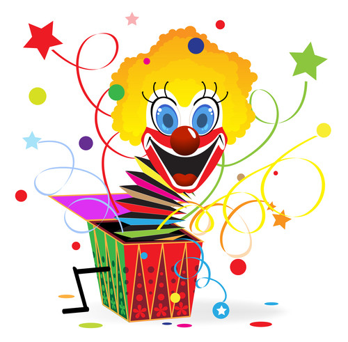 Red haired circus clown vector