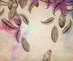 Retro chocolate beans background vectors