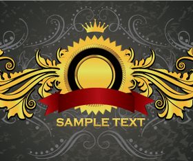 Royal luxury sign vector material