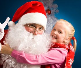 Santa Claus and cute children Stock Photo 04