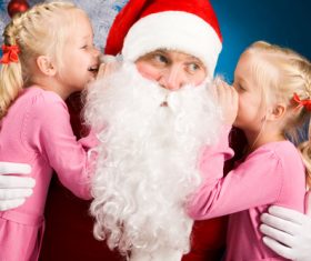Santa Claus listens to childrens wishes 01