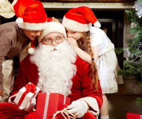 Santa Claus listens to childrens wishes 02