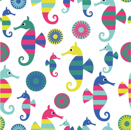 Seahorse shading vector background