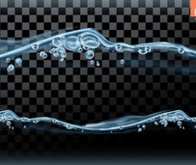 Seamless water splash with transparency vector