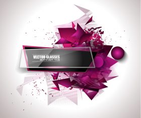 Shapes Abstract glass backgorund vector