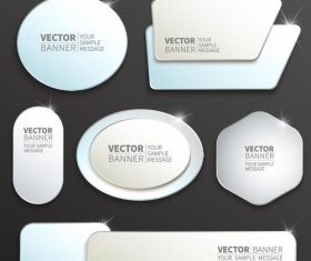 Shiny labels benners template vector 03