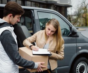 Signed logistics mail Stock Photo 02