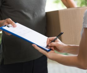 Signed logistics mail Stock Photo 03