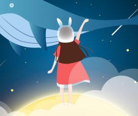 Small fresh illustration material vector