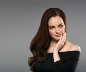 Smooth skin woman beautiful portrait Stock Photo 02