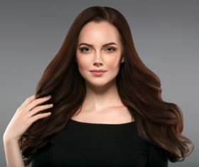 Smooth skin woman beautiful portrait Stock Photo 08