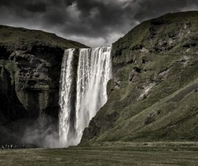 Spectacular Skoga Falls Stock Photo 02