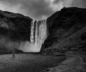 Spectacular Skoga Falls Stock Photo 04