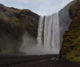 Spectacular Skoga Falls Stock Photo 05