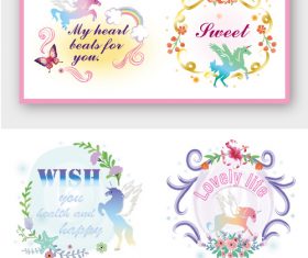 Spring forest floral border