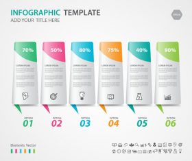 Steps options infographic template vector 02