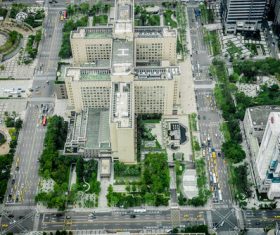 Stock Photo Aerial photograph cityscape