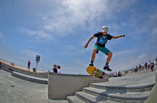 Stock Photo Awesome skateboard movement 01