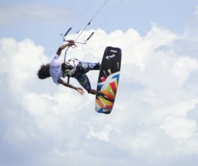 Stock Photo Awesome skateboard movement 02