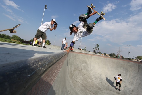 Stock Photo Awesome skateboard movement 03