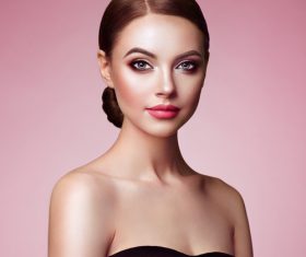 Stock Photo Beautiful woman face with perfect makeup 06