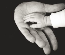 Stock Photo Big hand and small hand