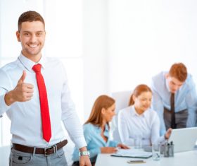 Stock Photo Businessman with Thumbs Up 02