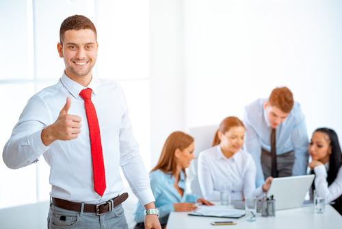 Stock Photo Businessman with Thumbs Up 02