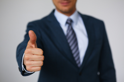 Stock Photo Businessman with Thumbs Up 04