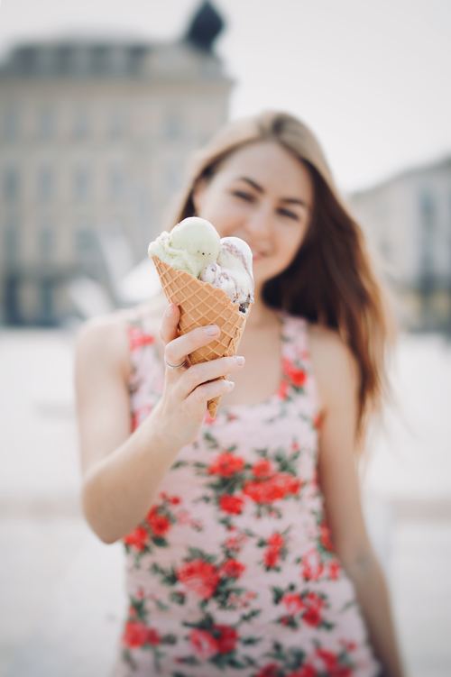 Stock Photo Closeup ice cream cone