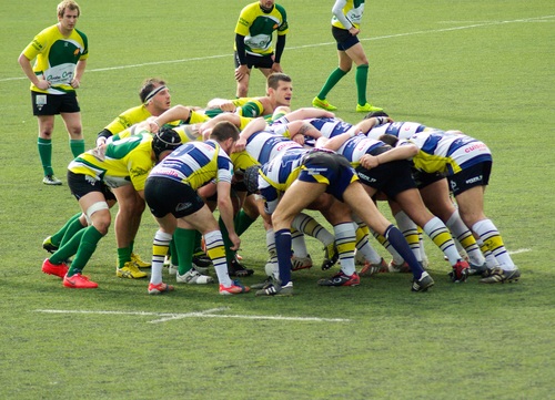 Stock Photo Fight against fierce rugby match 01