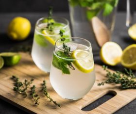 Stock Photo Lemon Mint Iced Tea
