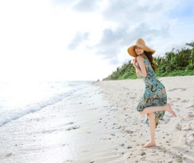 Stock Photo Lively cute beautiful asian girl