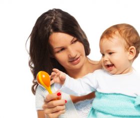 Stock Photo Mother interacting with baby 01