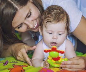 Stock Photo Mother interacting with baby 02