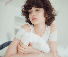 Stock Photo Pretty girl wearing a nose ring