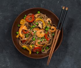 Stock Photo Shrimp tagliatelle 01