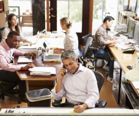 Stock Photo Staff busy working 03