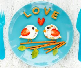 Stock Photo Valentines Day funny breakfast 01