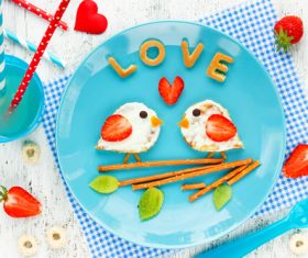 Stock Photo Valentines Day funny breakfast 02