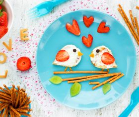 Stock Photo Valentines Day funny breakfast 03