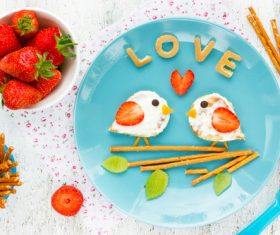 Stock Photo Valentines Day funny breakfast 04