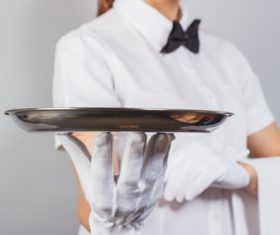 Stock Photo Waiter of restaurant 01