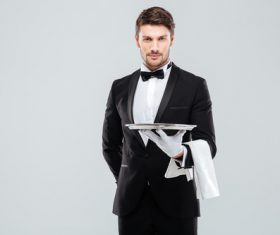 Stock Photo Waiter of restaurant 04
