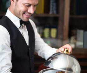 Stock Photo Waiter of restaurant 07